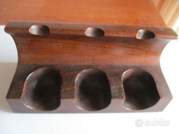 Portapipe in legno di Jacaranda brasiliana da 3 po