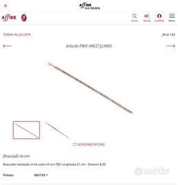 bracciale raffinato in oro 750 (18kt) 
