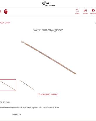 bracciale raffinato in oro 750 (18kt) 