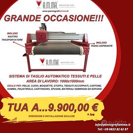 Sistema di taglio pelle tessuti guarnizioni