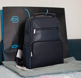 Zaino Piquadro in pelle Blu Nuovo