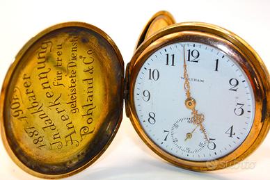 "Waltham" esclusivo savonette Gold Double 1900