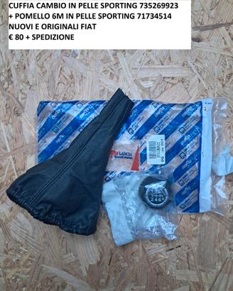 Pomello + cuffia pelle punto sporting