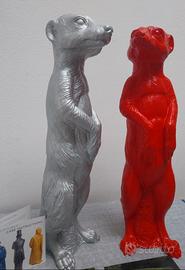 sculture suricati di Horl Ottmar venduti in coppia