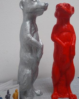 sculture suricati di Horl Ottmar venduti in coppia