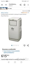 Condizionatore Vortice 11000 btu