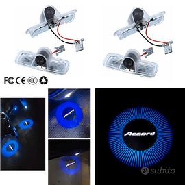 4Pcs Car Door Light Blue logo For HONDA Accord