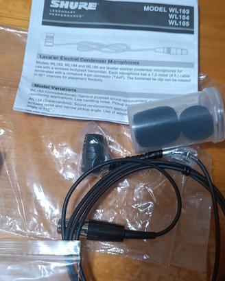 SHURE WL18T microfono lavalier con custodia NUOVO