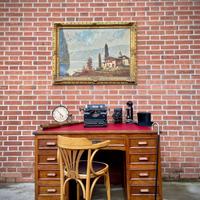 SCRIVANIA DA UFFICIO IN ROVERE MASSICCIO INIZI 900