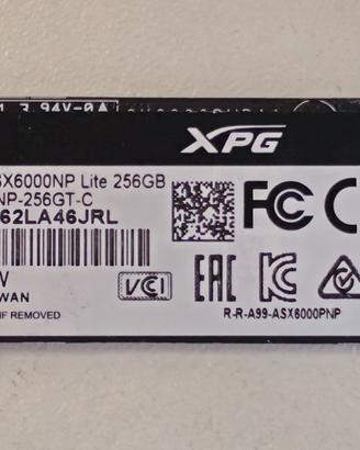 SSD Adata XPG M2 M.2 2280 NVMe SX6000NP 256 GB