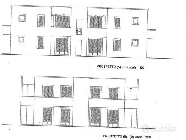 N. 4 appartamenti di 65mq 1°piano con veranda