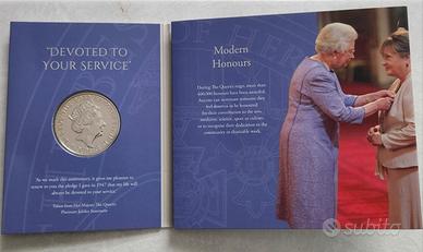 Folder  5 sterline  Giubileo di Platino 2022