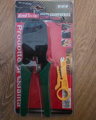 climpatrice pinza ethernet rj45 e telefono