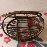 Cestino portaoggetti in vimini, anni 50