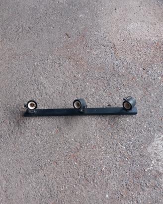 Lampadario vintage Stilplast 3 faretti nero