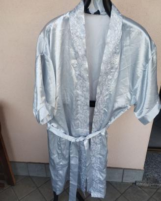 Vestaglia Elegante con ricami effetto Raso Tg XL