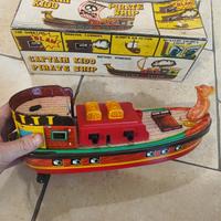 NAVE PIRATA CAPITANO KIDD IN LATTA A BATTERIA