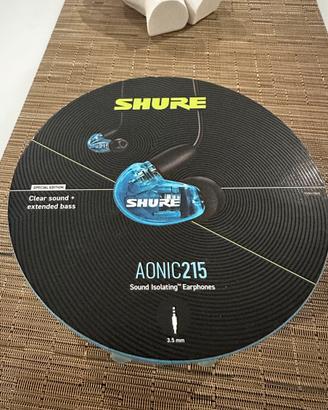 Cuffie in ear Shure Aonic 215 azzurre - nuove