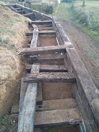 Traversine ferroviarie treno