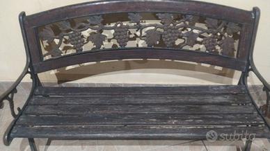 panchina legno e ferro 