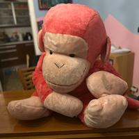 Peluche gigante scimpanzé rosa 1 metro
