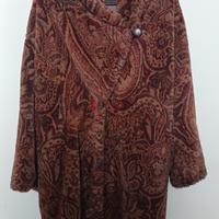 Cappotto Pancaldi pelliccia sintetica multicolor