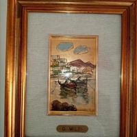 Quadro su lastra d'argento dell'artista D. Milzi