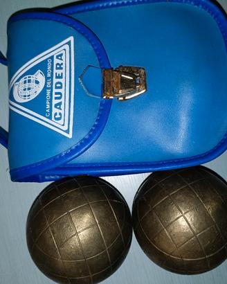 CAUDERA bocce anni '70 con custodia originale 