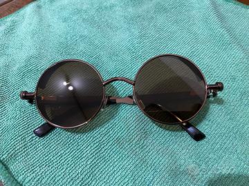 Occhiale da sole tondo tipo Morpheus stile Matrix