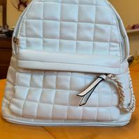 Borsa zaino  similpelle buanca