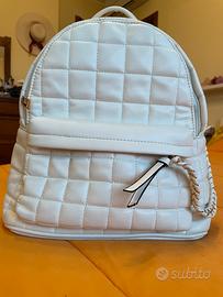 Borsa zaino  similpelle buanca