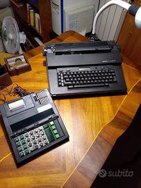 Macchina da scrivere e calcolatrice olivetti