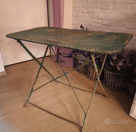 Tavolo francese in ferro richiudibile 