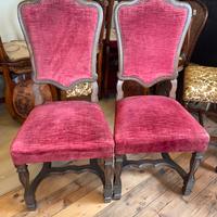 6 sedie antiche in legno di noce