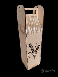 Astuccio in legno portabottiglie