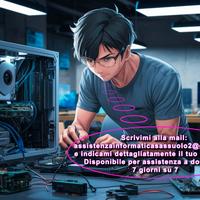 Professionista informatico risolve problemi su PC