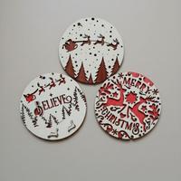 medaglioni natalizi in legno personalizzabili!