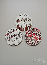 medaglioni natalizi in legno personalizzabili!