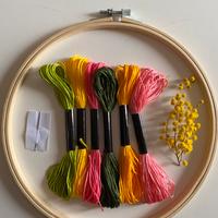 Kit ricamo telaio/cotone/ago nuovo