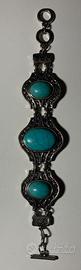 Bracciale col la pietra turchese 20 cm