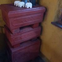 Stufa vintage in terracotta