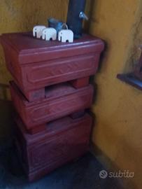 Stufa vintage in terracotta