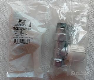 FAR n°2 valvole dritte termostatizzabili ferro 1/2