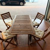 Tavolo da giargino+ 4 sedie ikea