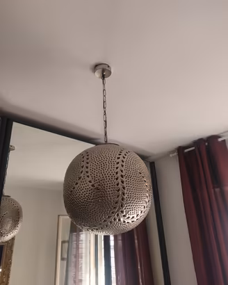 lampadario a sospensione sferico   + lampada 