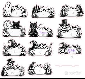 Segnaposto, decorazione, addobbo a tema Halloween.