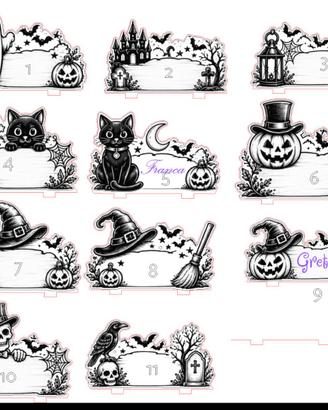 Segnaposto, decorazione, addobbo a tema Halloween.