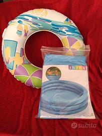 Piscina Intex cm. 114 x 25 + salvagente 