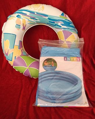 Piscina Intex cm. 114 x 25 + salvagente 