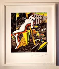 Mark Kostabi - Opera 3D - 61x45 - Certificata